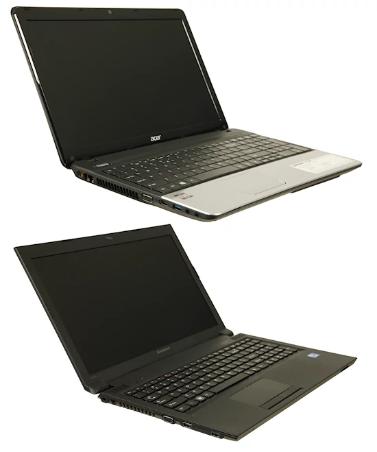 Od góry: Acer E1-521, Lenovo B570e