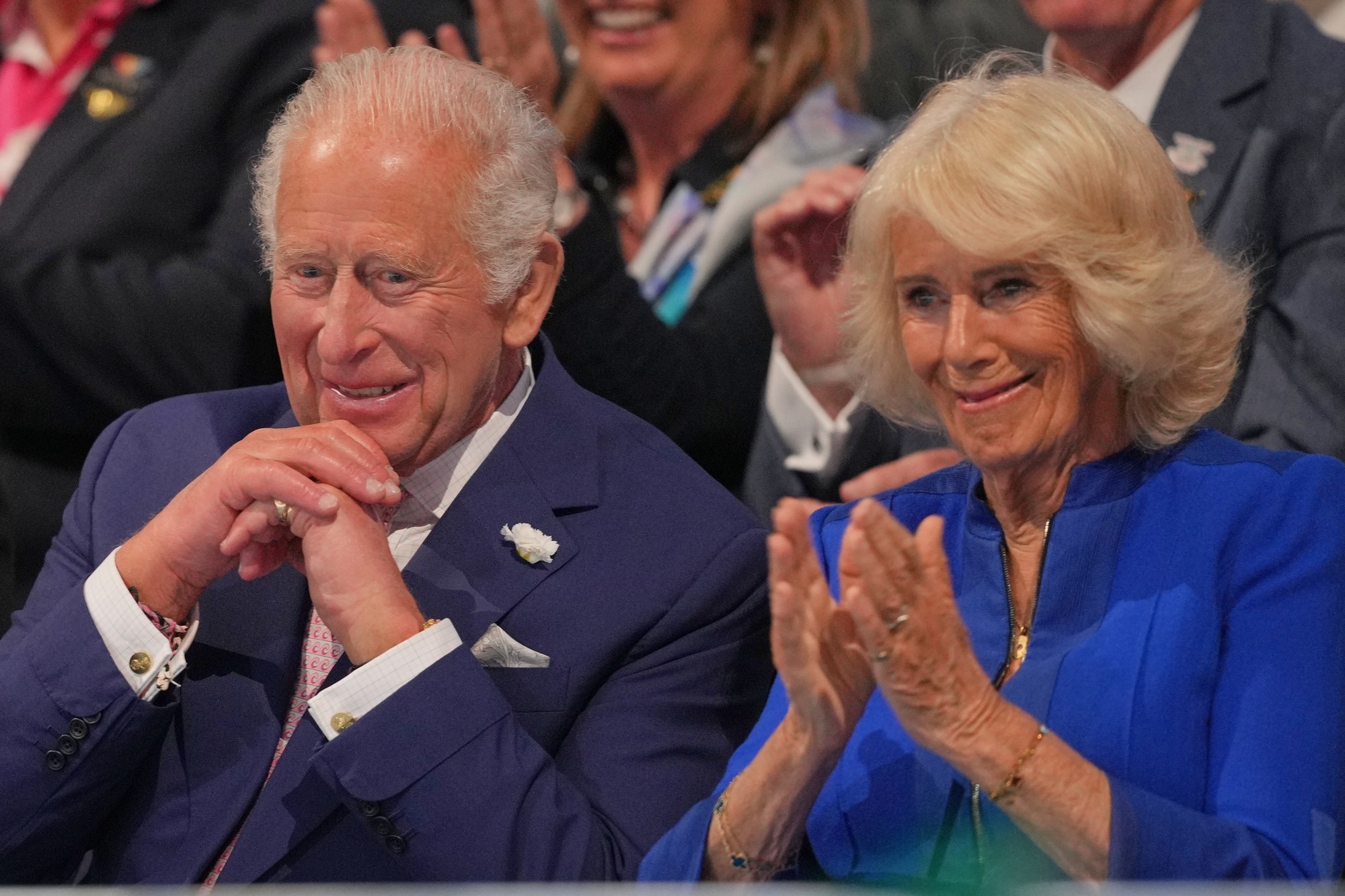 Britský kráľ Karol III. a kráľovná Camilla.