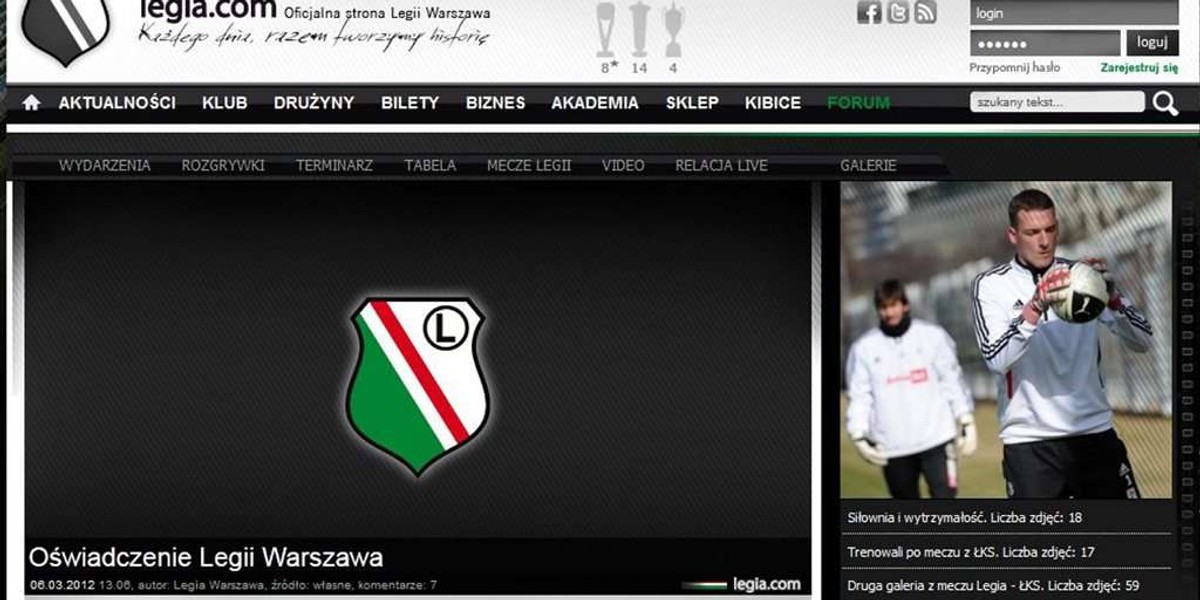 Legia zataiła wyciek danych