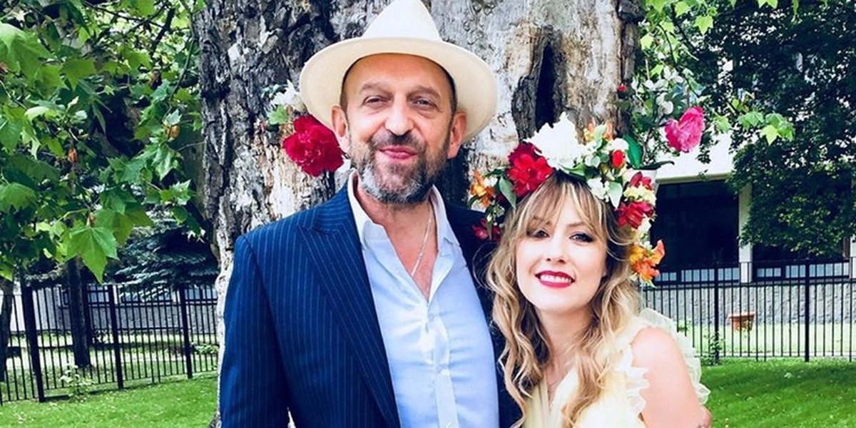 Agata Wątróbska i Janusz Chabior świętują pierwszą rocznicę ślubu.