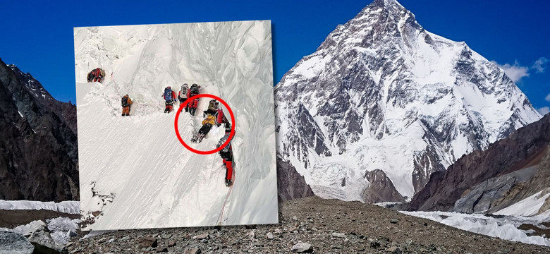 Triumf i tragedia na K2. Kamera uchwyciła umierającego mężczyznę. "Upadł w najbardziej niebezpiecznym miejscu"