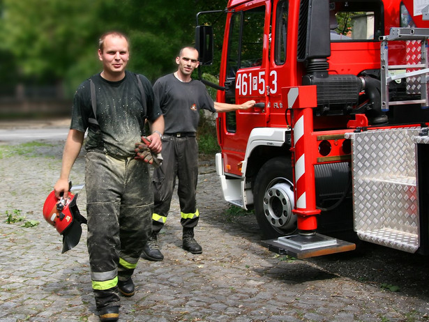 Leśnicy i strażacy uratowali łosia, który wpadł do zbiornika