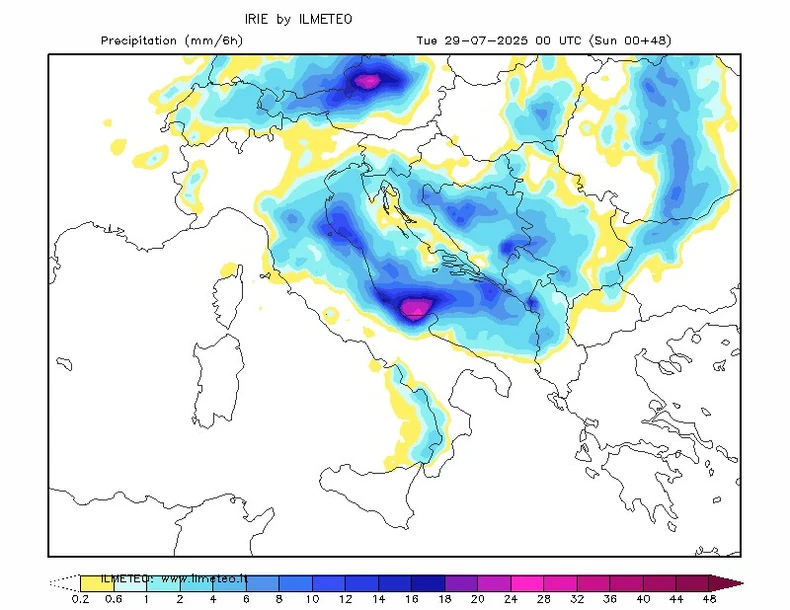 Pred kraj i u toku noći između utorka i srede u Srbiju stiže naoblačenje sa kišom, vetrom i grmljavinom