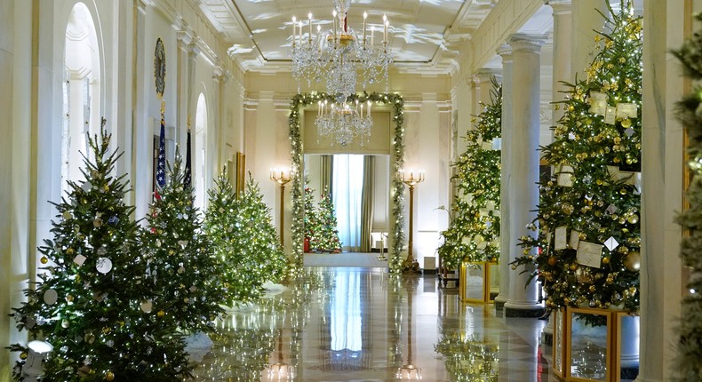 The White House Christmas decorations, themed We the People, contain hidden details.Patrick Semansky/AP