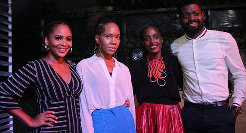 From Left: Nkechi ‘Ink’ Eze, Founder & CEO, Asoebi Bella Ltd; Hadiza Lawal, Founder/CEO, Woven Blends; Jocelyne Muhutu-Remy, Strategic Media Partnerships Manager, Africa, Facebook, and popular comedian, Bright Okpocha aka Basketmouth at the ‘It’s Your Facebook’ pop-up event.