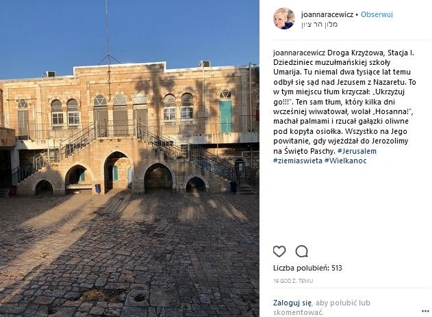 Joanna Racewicz z synem w Jerozolimie