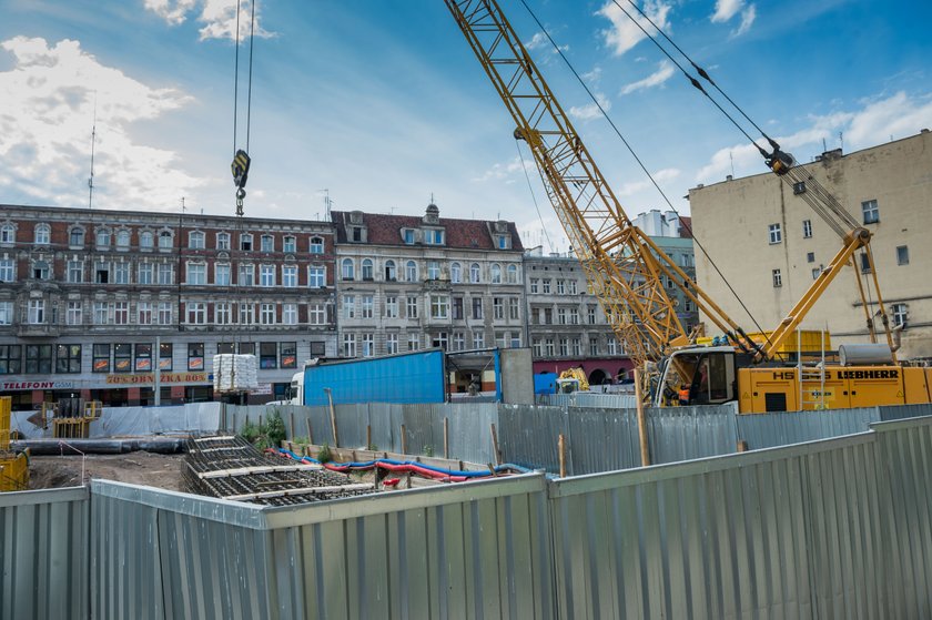 Plac budowy biurowca Times II we Wrocławiu