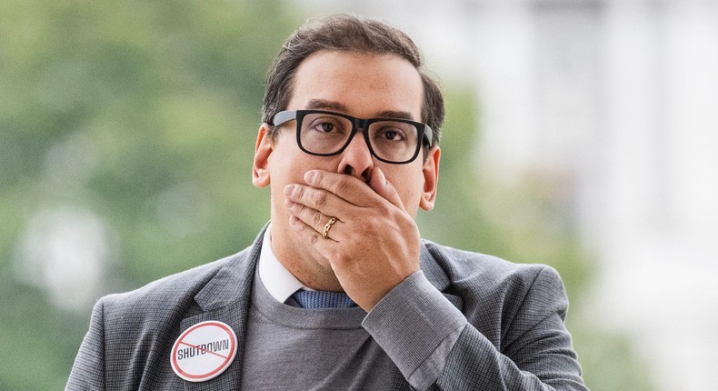 Republican Rep. George Santos of New York outside the Capitol on September 29, 2023.Tom Williams/CQ-Roll Call via Getty Images