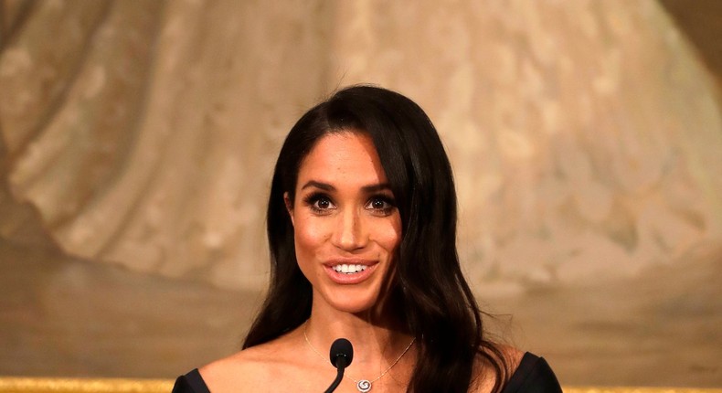 Meghan, Duchess of Sussex addresses a reception hosted by the Governor-General celebrating the 125th anniversary of women's suffrage in New Zealand at Government House on October 28, 2018 in Wellington, New Zealand. The Duke and Duchess of Sussex are on their official 16-day Autumn tour visiting cities in Australia, Fiji, Tonga and New Zealand. (Photo by Kirsty Wigglesworth - Pool /Getty Images)