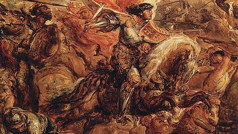 Bitwa pod Warną (fragment - Władysław) - obraz Jana Matejki - domena publiczna