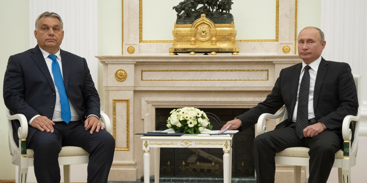 Spotkanie Putina z Orbanem w 2018 r.