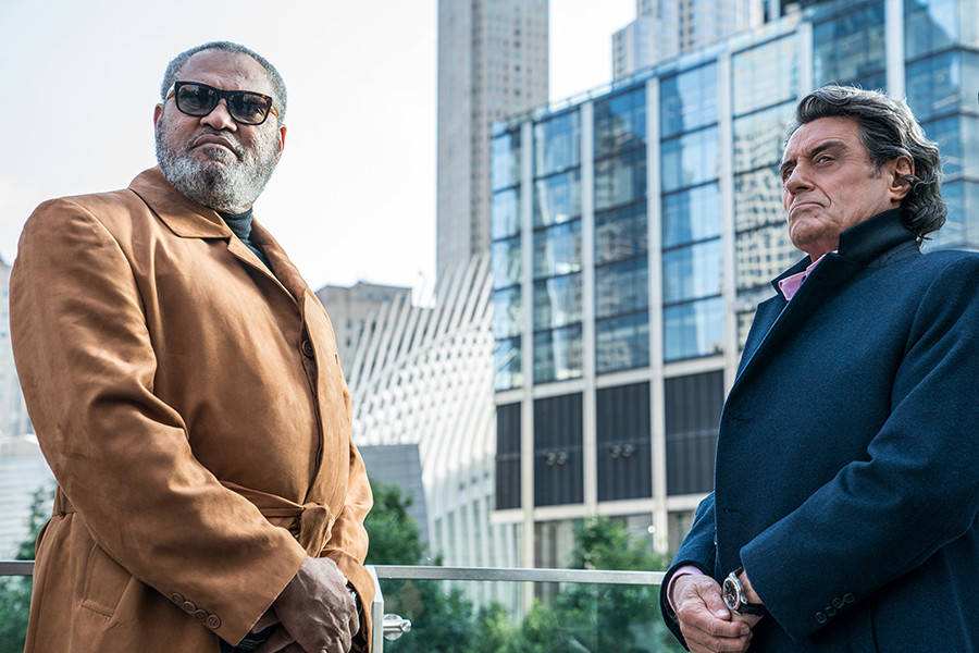 Laurence Fishburne jako Król Bowery i Ian McShane jako Winston w filmie "John Wick 3" (2019)