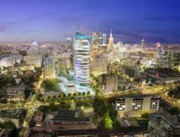 Warsaw Spire - największy biurowiec Warszawy będzie mieć 220 metrów wysokości. Fot. materiały Ghelamco.