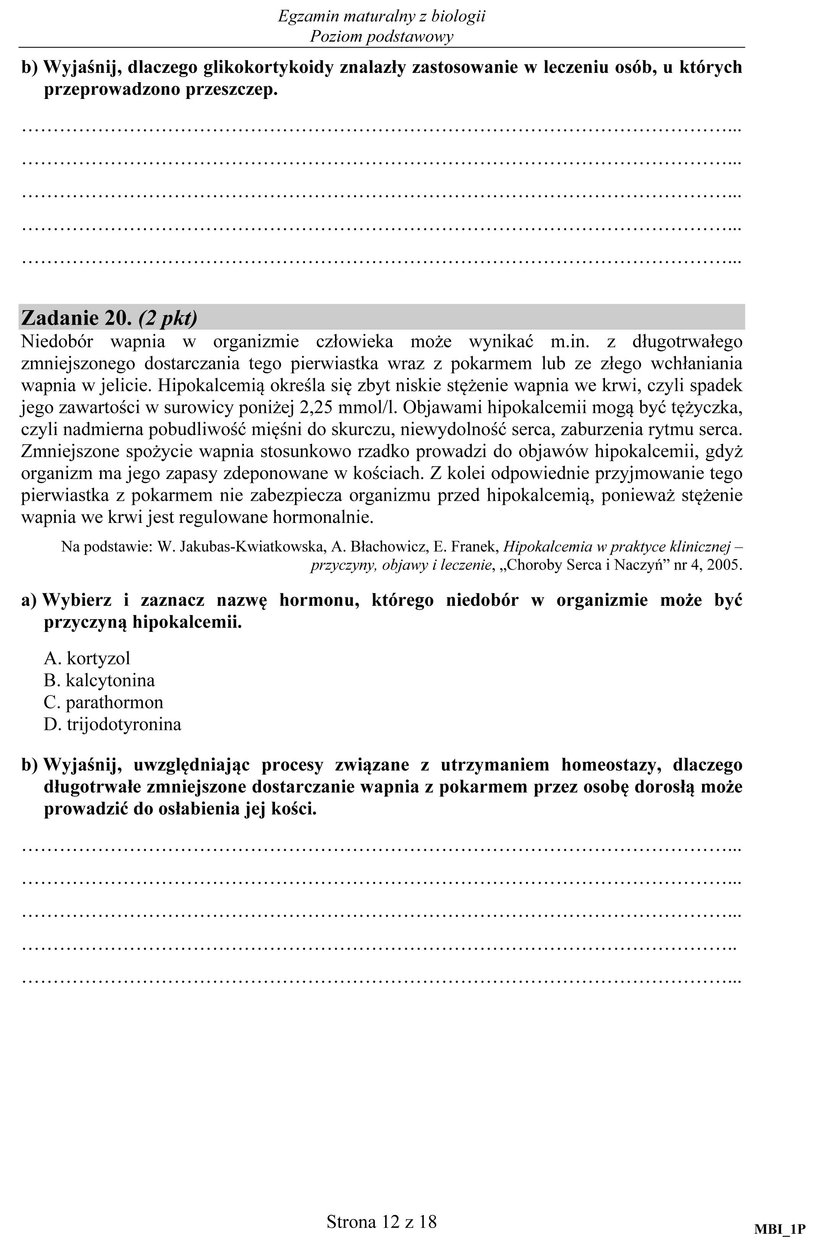 Matura 2017 biologia. Arkusze maturalne CKE