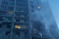 Blok mieszkalny w Odessie, zaatakowany przez Rosjan