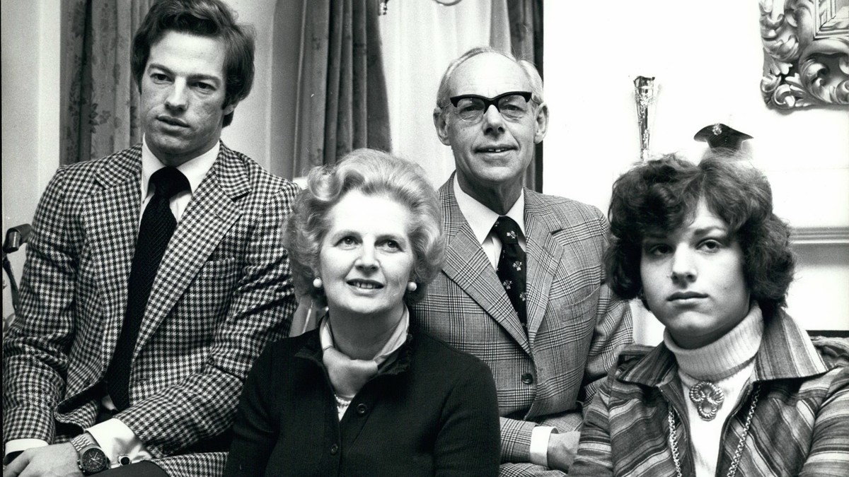 Margaret Tačer sa suprugom i decom