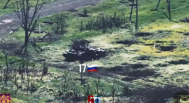 A screenshot from the video.Ukraine's 58th Motorized Brigade