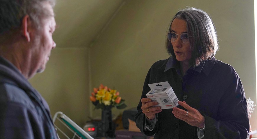 Przekazanie czujki dwutlenku  węgla na ul. Popielskiego 