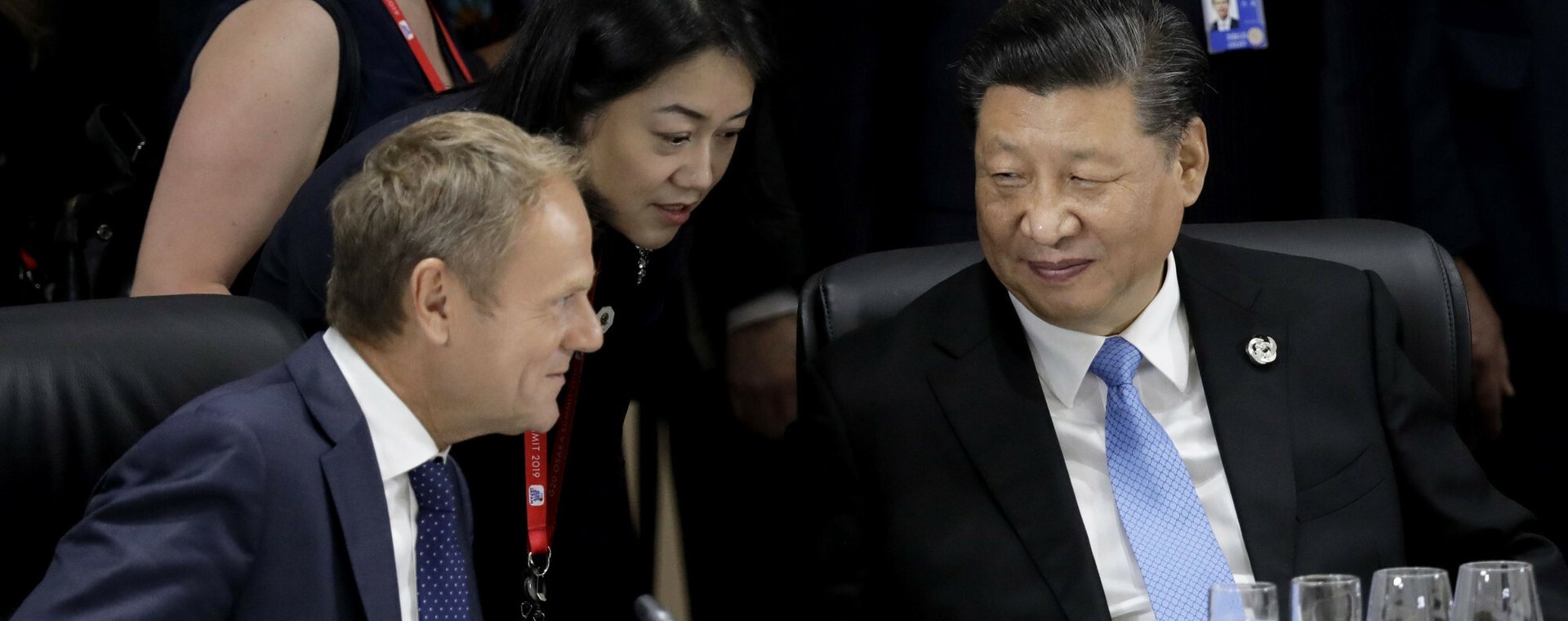 Donald Tusk i Xi Jinping. Szczyt G20 w Osace w 2019 r.