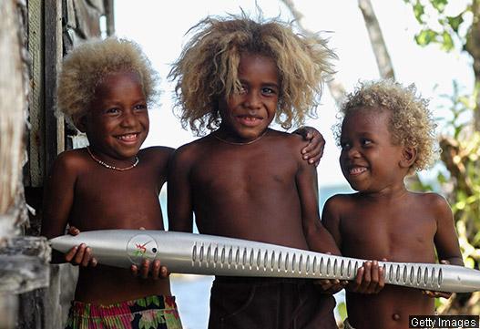 Melanesian people of Solomon Islands