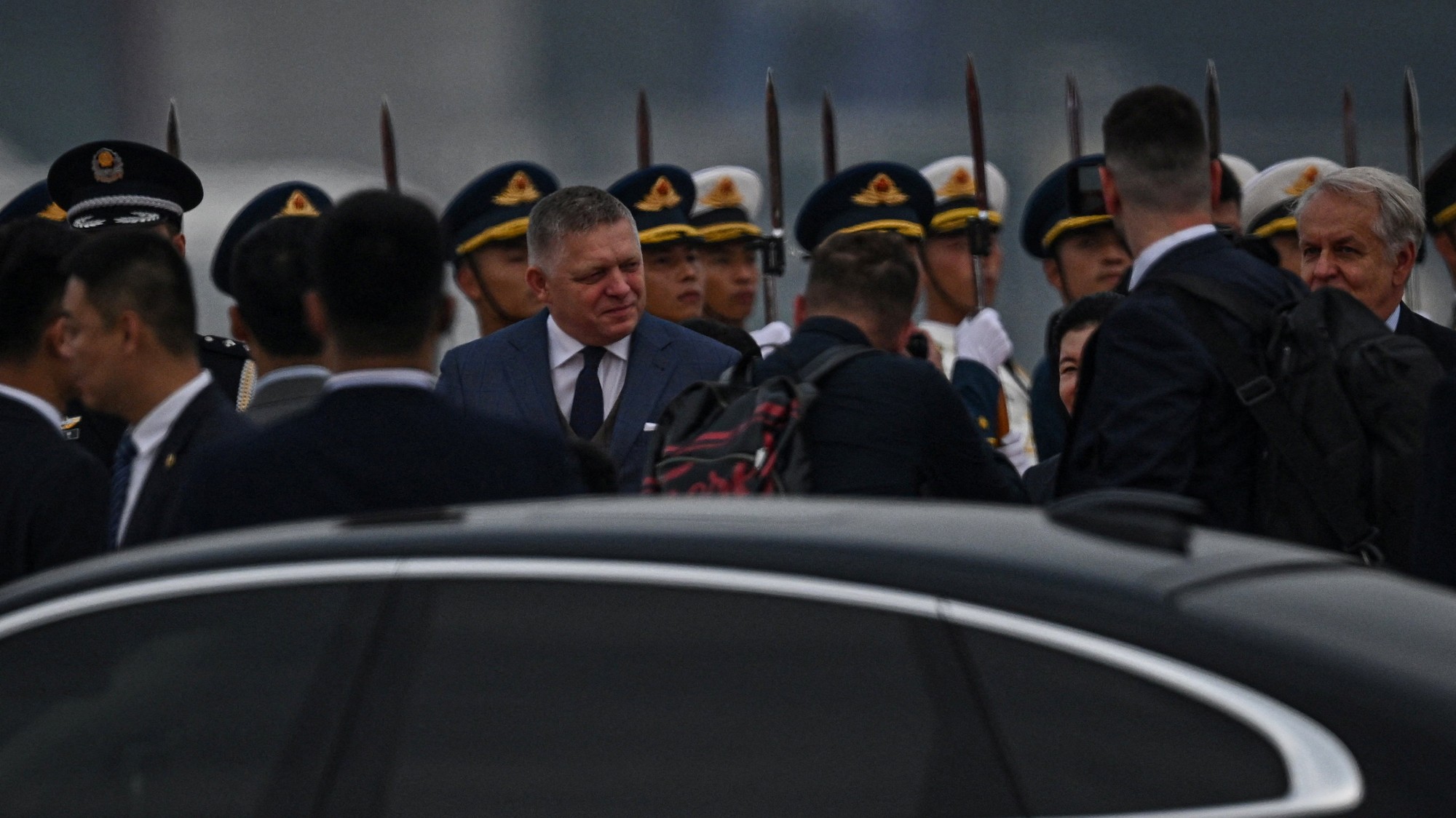 Robert Fico na vojenskej prehliadke v Pekingu, REUTERS