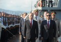 Władimir Putin i prezydent Egiptu Abdel Fattah al-Sisi na pokładzie rosyjskiego krążownika rakietowego Moskwa w 2014 r.