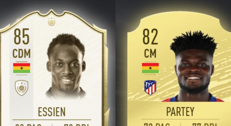 Thomas Partey is the second highest-rated Ghanaian in FIFA 20 as Essien takes top spot