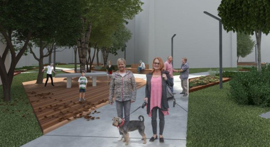 W najbliższych miesiącach powstanie tutaj plac zabaw dla młodszych dzieci oraz miejsce rekreacji ze stołem do ping-ponga. 