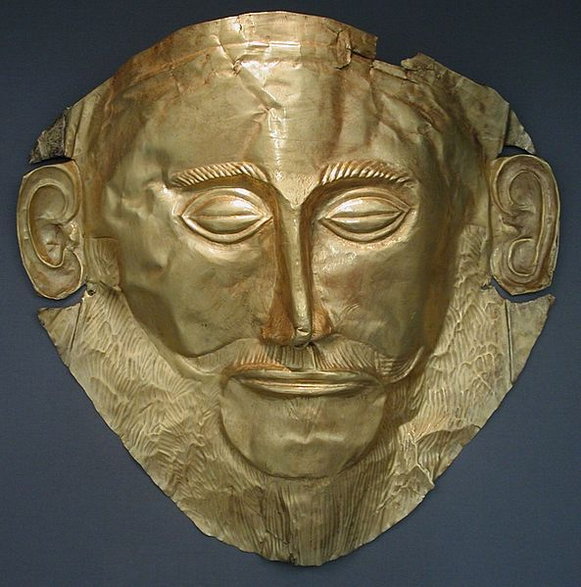 Maska Agamemnona (fot. DieBuche, udostępniono na licencji Creative Commons Attribution-Share Alike 3.0 Unported)
