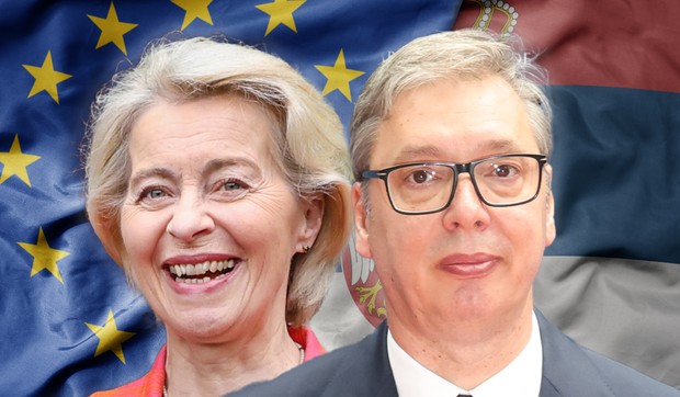 Aleksandar Vučić i Ursula fon der Lajen  