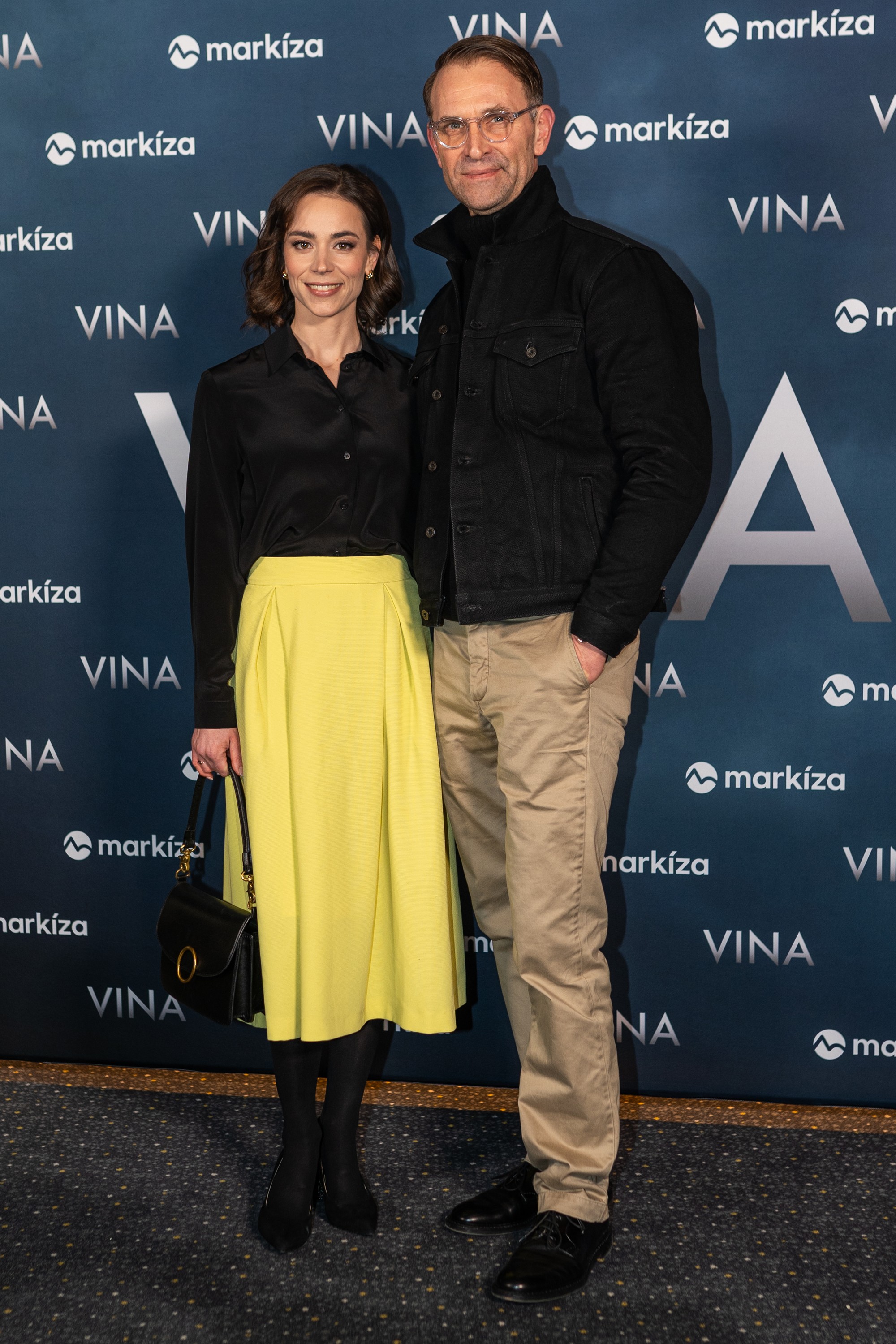 Gabriela Marcinková a Tomáš Maštalír na premiére seriálu Vina.
