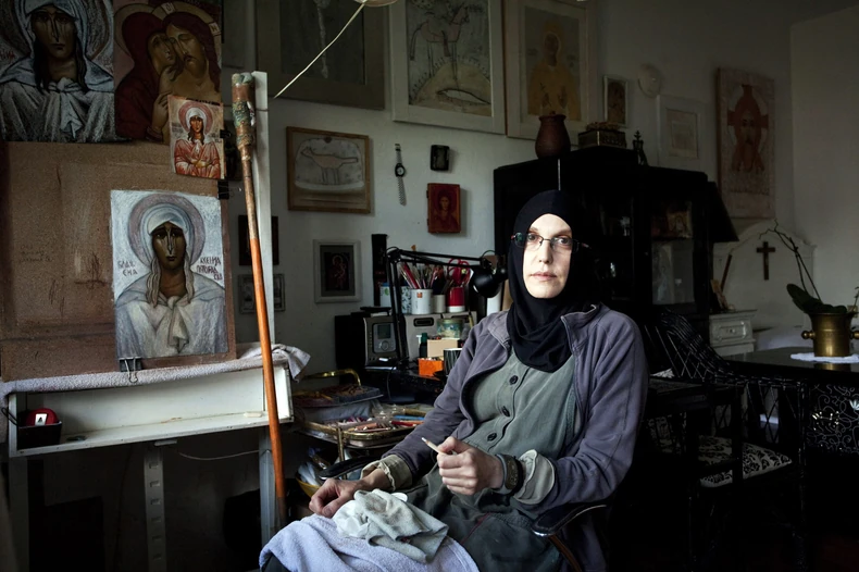 Monahinja Jefimija u ateljeu