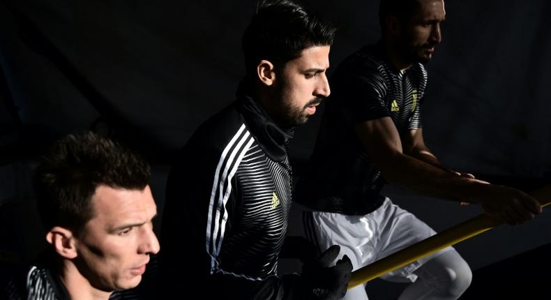 Juventus midfielder Sami Khedira (C) has played just 15 matches this season because of injury.