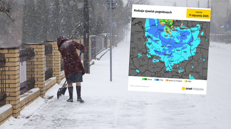 Śnieżyce i burze śnieżne uderzą w Polskę. Spadnie nawet 20 cm śniegu (screen: meteologix.com)