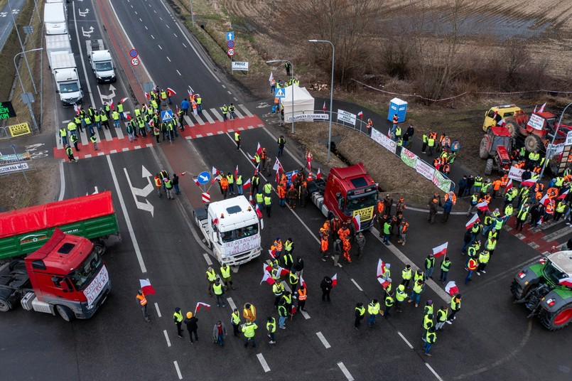 Protest rolników w Medyce