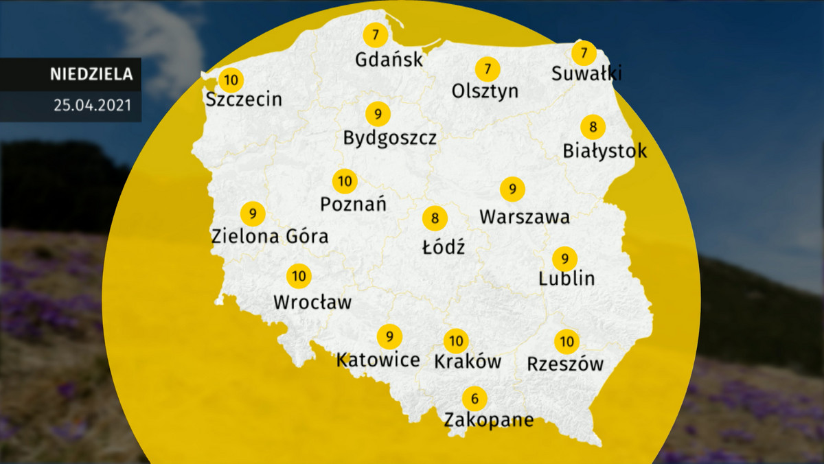 Prognoza pogody dla Polski. Jaka pogoda w niedziele 25 kwietnia 2021 r.?