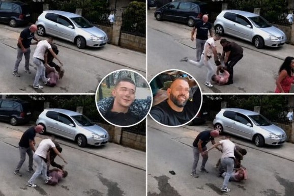 (UZNEMIRUJUĆI SNIMAK) ŠUTIRAJU GA U GLAVU, UDARAJU SE MOTKOM... Brutalna porodična tuča nasred ulice u Novom Pazaru, oglasio se učesnik: "Hranili smo ga i pomagali mu, a on mi bije sina!"