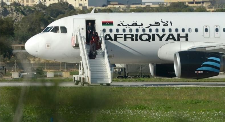 The Afriqiyah Airways Airbus A320 was en route from Sabha to Tripoli when it was taken over and forced to fly to Malta on December 23, 2016