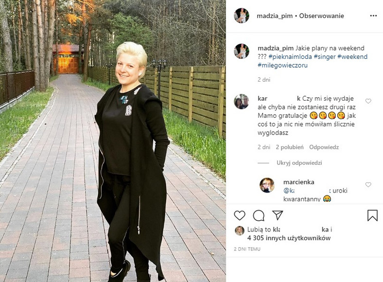 Magda Narożna na Instagramie