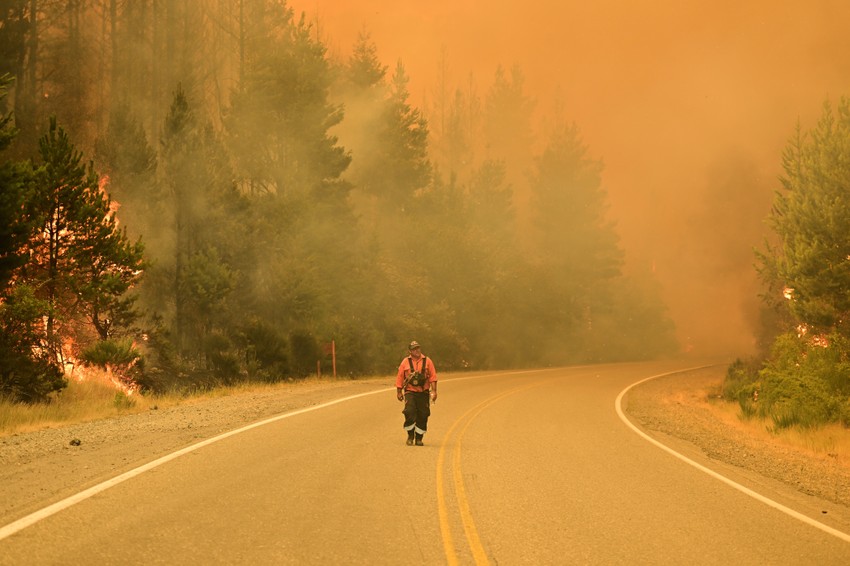 Šumski požari u El Oju u Patagoniji, Argentina, 8. januara