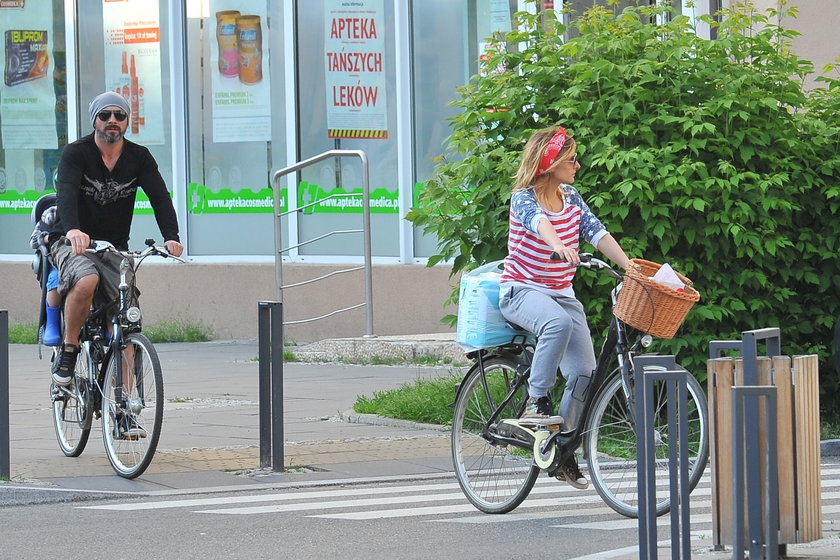 Patrycja Markowska, Jacek Kopczyński na rowerach