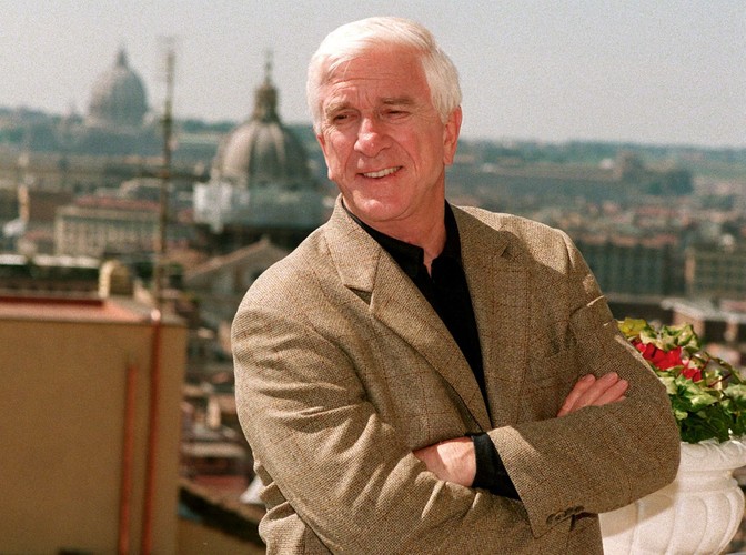 27 marca 1998 - Leslie Nielsen promuje swój film 'Pan Magoo' w Rzymie