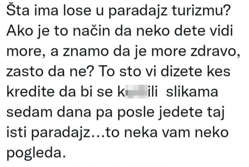 Paradajz turizam tviter