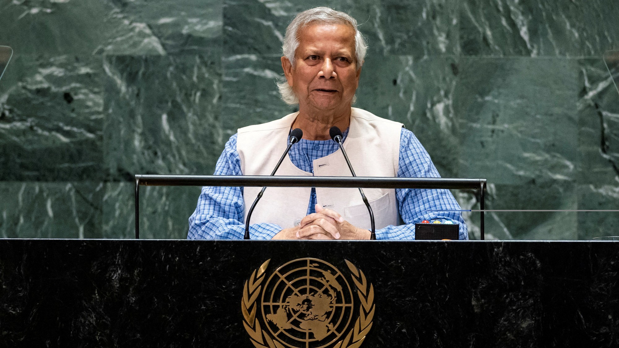 Bangladéšsky premiér Muhammad Júnus.