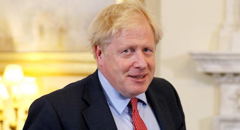 Britain's Prime Minister Boris Johnson meets with European Parliament President David Sassoli (not pictured), at Downing Street, in London, Britain October 8, 2019. Aaron Chown/Pool via REUTERS