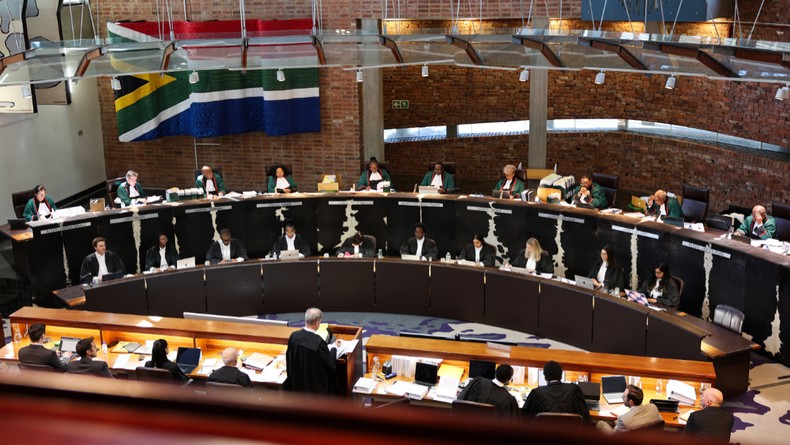 View of constitutional court during arguments in the rand manipulation case involving local and international banks at Constitutional Court on August 20, 2025 in Johannesburg, South Africa. [Photo by Luba Lesolle/Gallo Images via Getty Images]