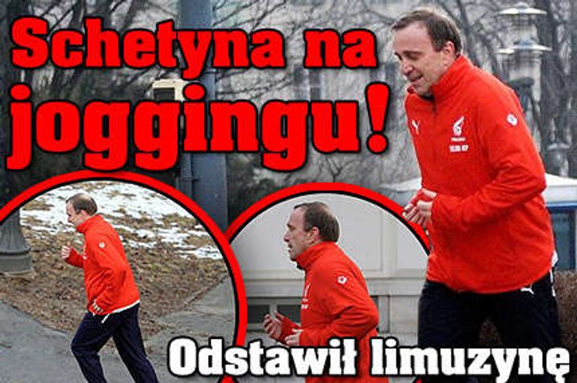 Schetyna na joggingu! Odstawił limuzynę