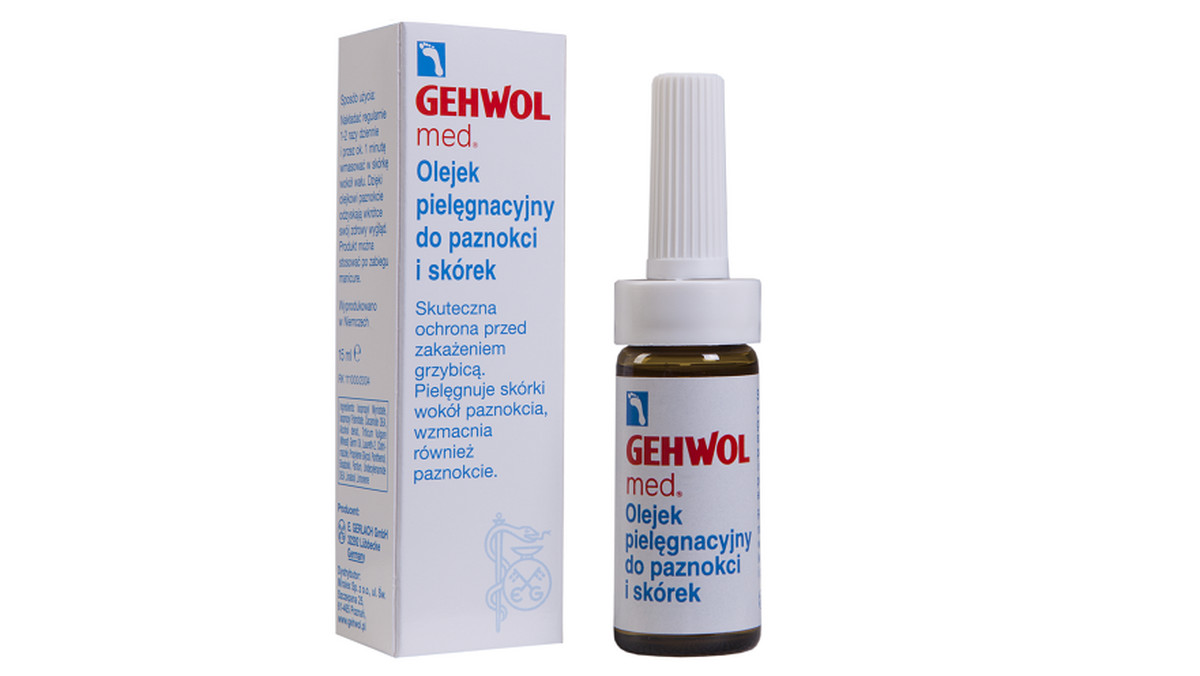 Gehwol med. - olejek do pielęgnacji paznokci i skórek - zawiera najwyższej klasy składniki pielęgnacyjne: olejek z kiełków pszenicy, pantenol, bisabolol.