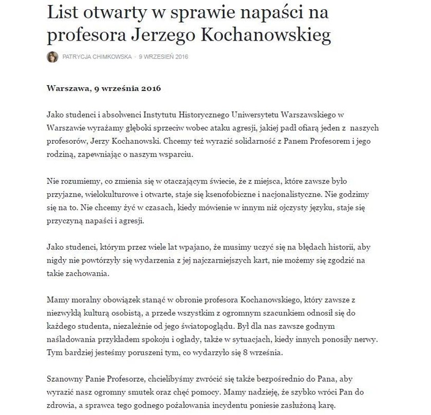 Profesor UW pobity. Bo mówił po niemiecku