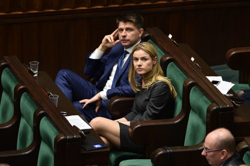 Joanna Schmidt, posłanka Nowoczesnej i Ryszard Petru